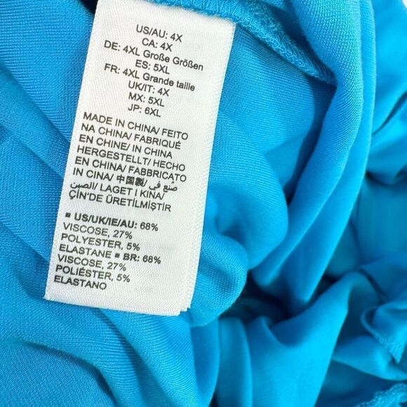 Caralynmirand The Drop Jumpsuit Womens 4X Blue Sleeveless V-Neck Wide-Leg New - Picture 7 of 9